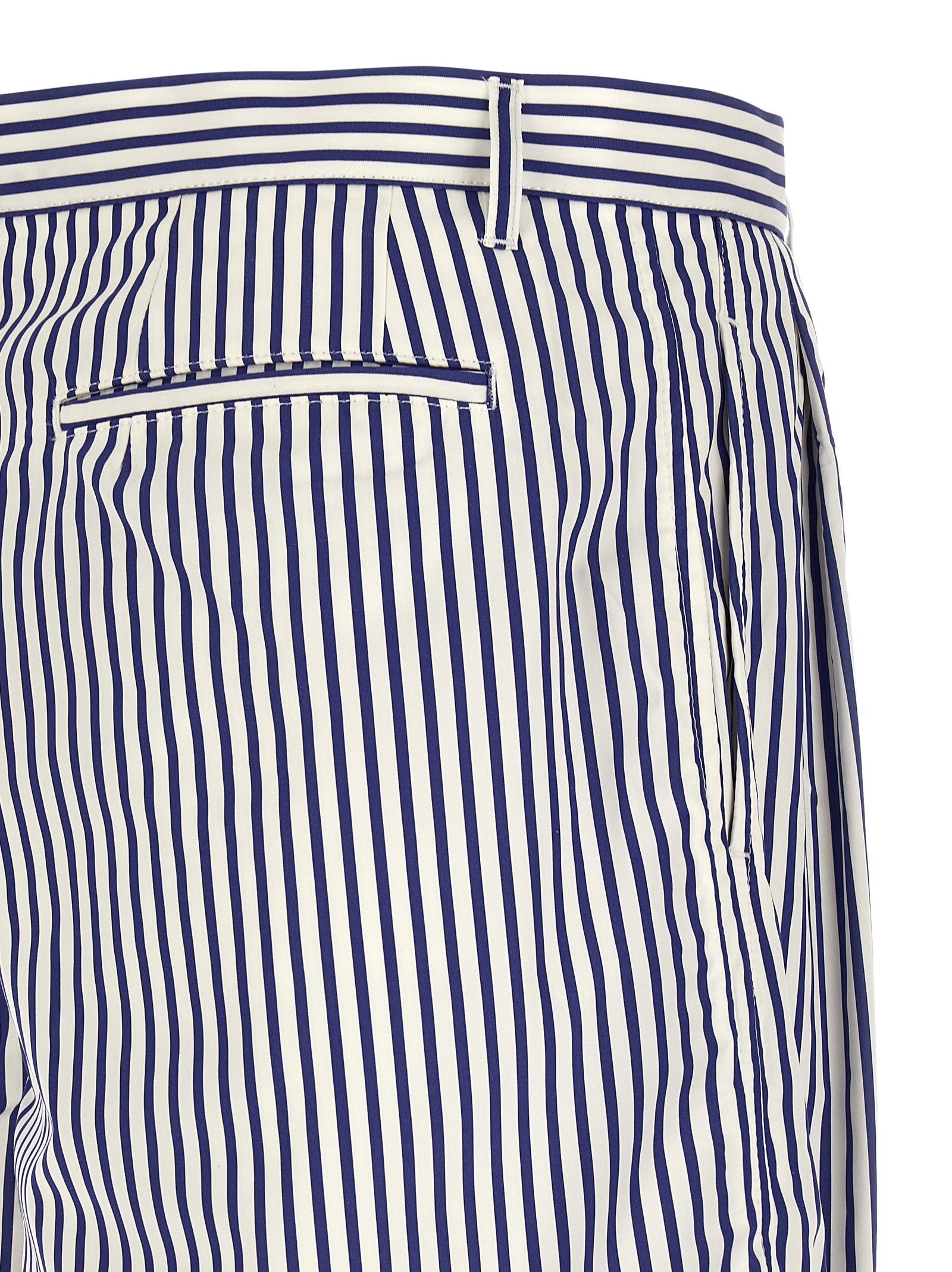 Comme Des Garcons Shirt Cotton Bermuda Shorts Blue