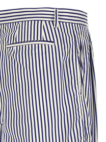 Comme Des Garcons Shirt Cotton Bermuda Shorts Blue