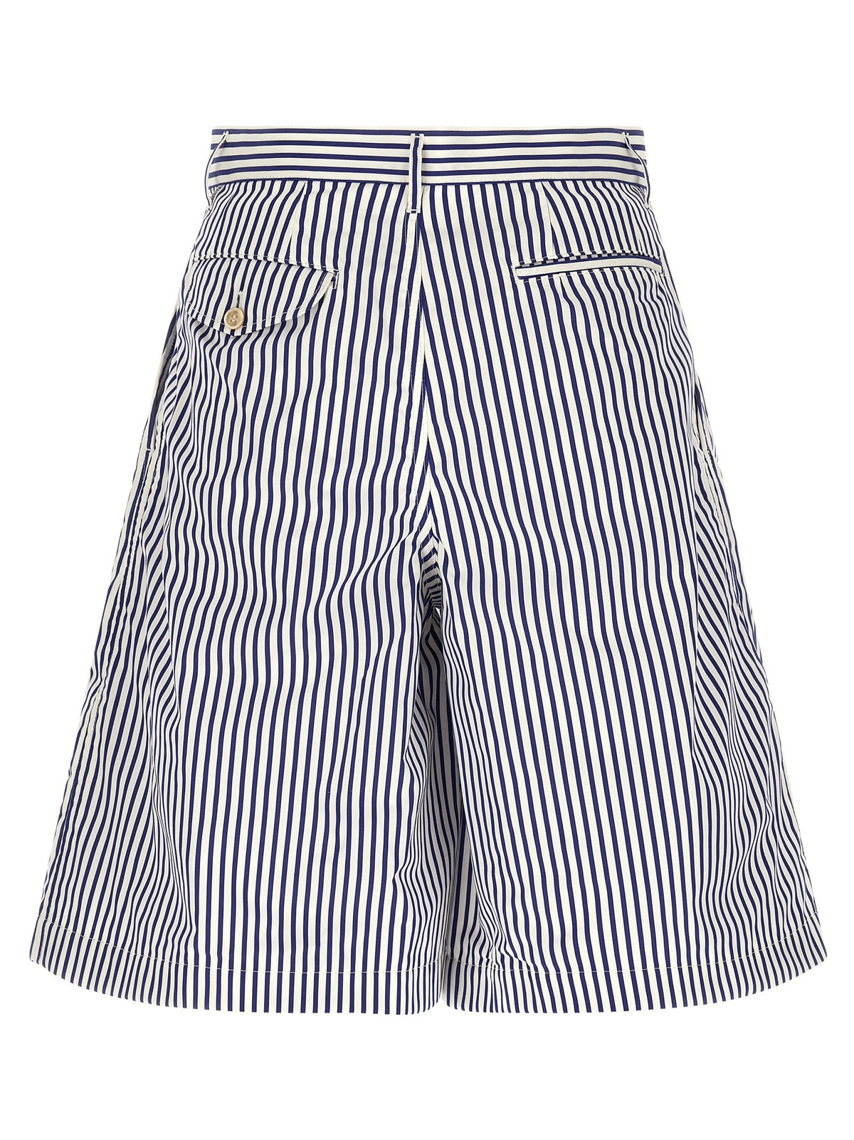 Comme Des Garcons Shirt Cotton Bermuda Shorts Blue