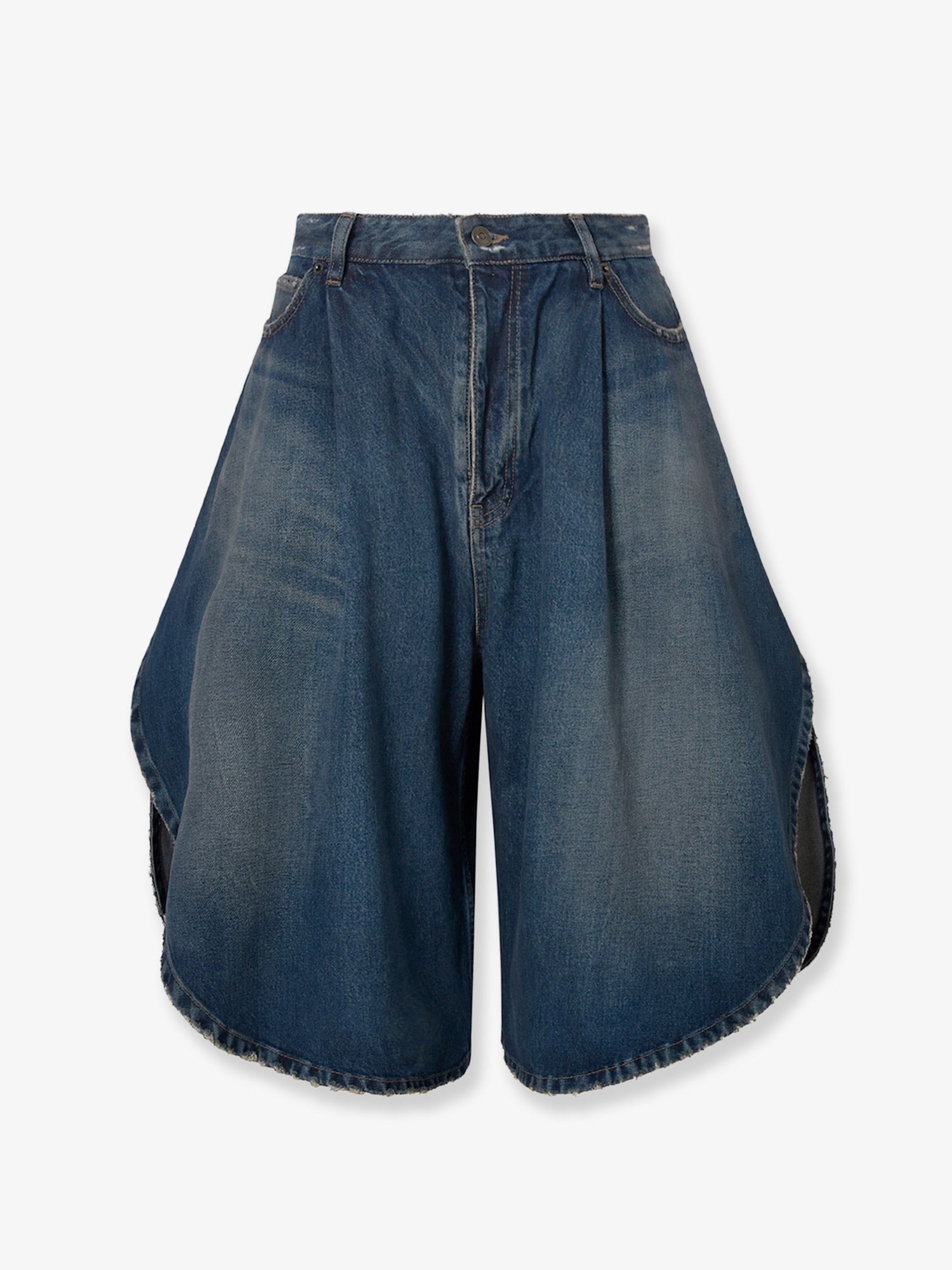 Balenciaga Women's Cotton Bermuda Shorts Blue