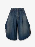 Balenciaga Women's Cotton Bermuda Shorts Blue