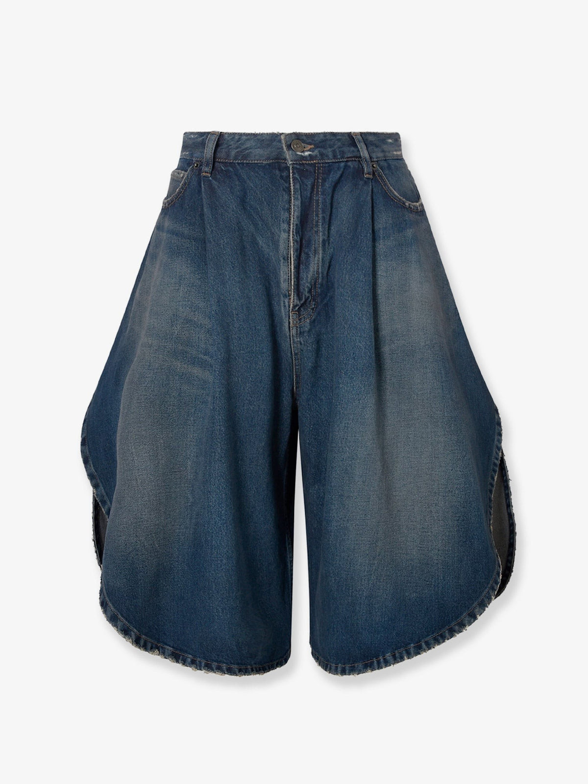 Balenciaga Women's Cotton Bermuda Shorts Blue