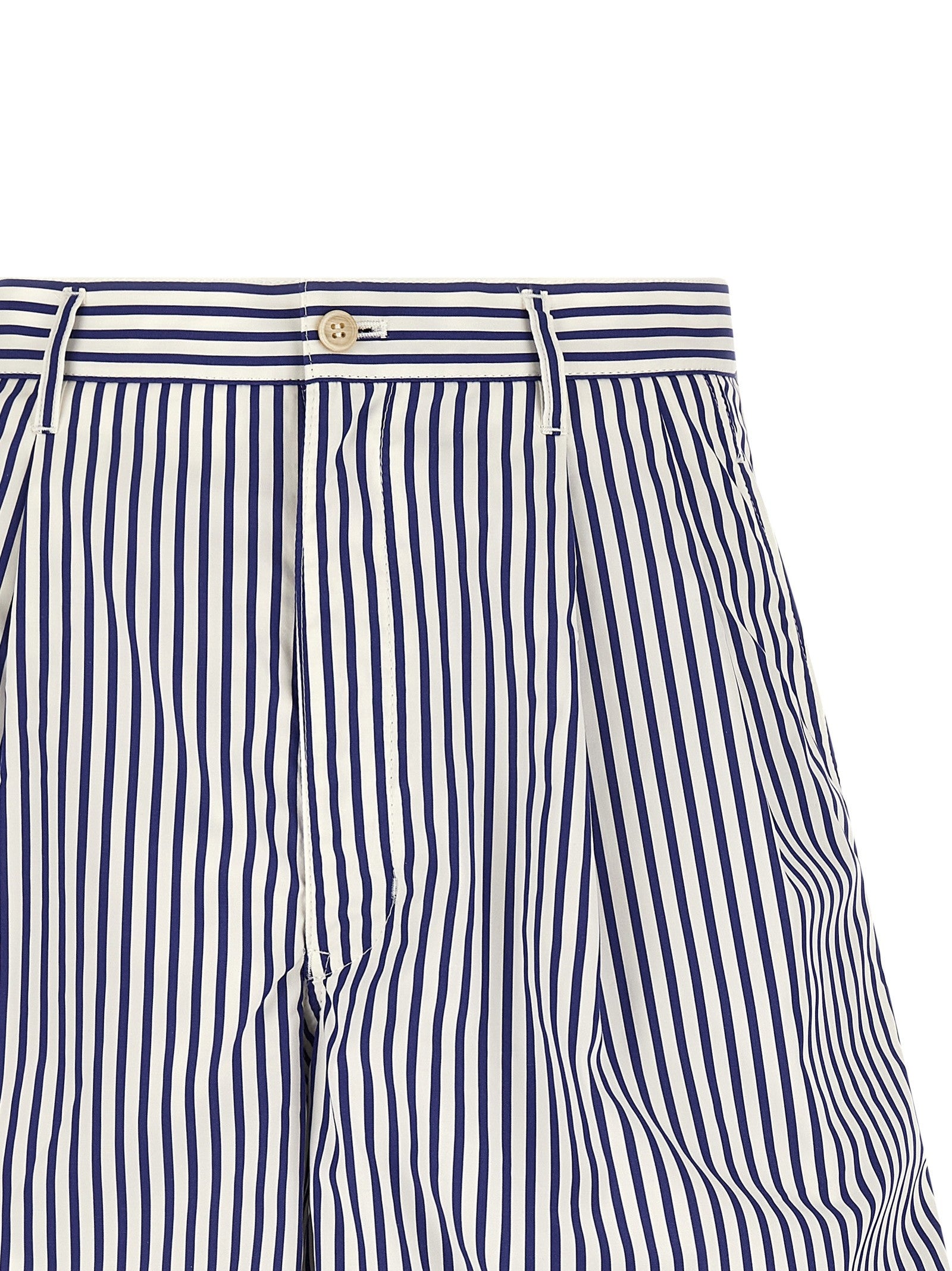 Comme Des Garcons Shirt Cotton Bermuda Shorts Blue