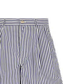 Comme Des Garcons Shirt Cotton Bermuda Shorts Blue