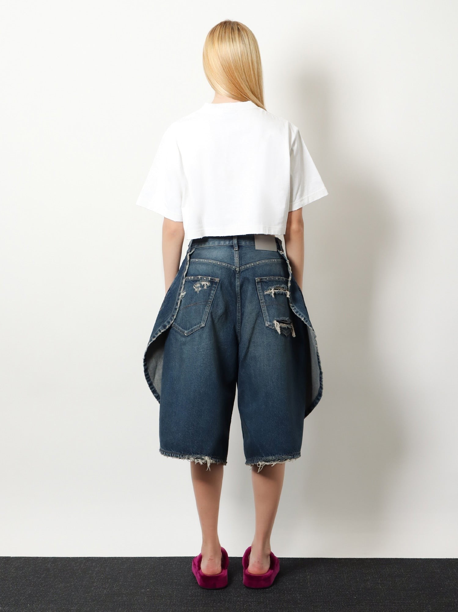 Balenciaga Women's Cotton Bermuda Shorts Blue