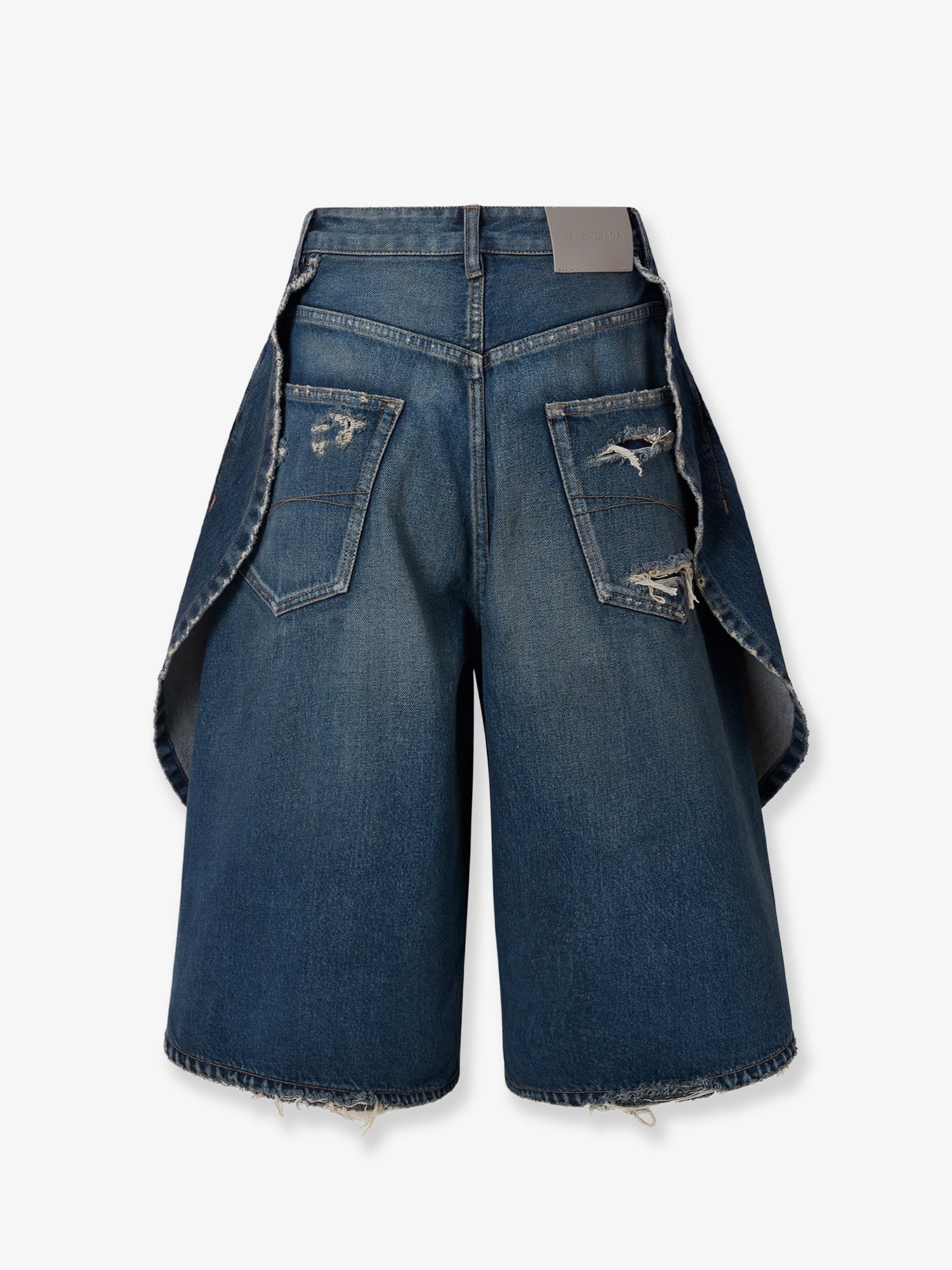 Balenciaga Women's Cotton Bermuda Shorts Blue