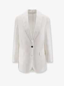 Brunello Cucinelli Women's Cotton Blazer White