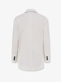 Brunello Cucinelli Women's Cotton Blazer White