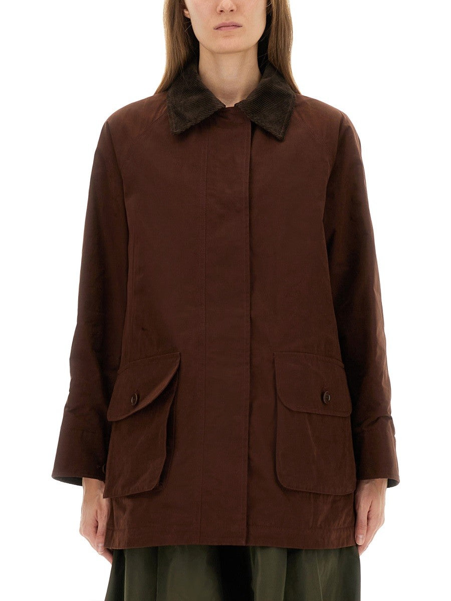 Aspesi Women's Cotton Blend Canvas Jacket Brown Aspesi