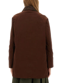 Aspesi Women's Cotton Blend Canvas Jacket Brown Aspesi