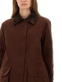 Aspesi Women's Cotton Blend Canvas Jacket Brown Aspesi