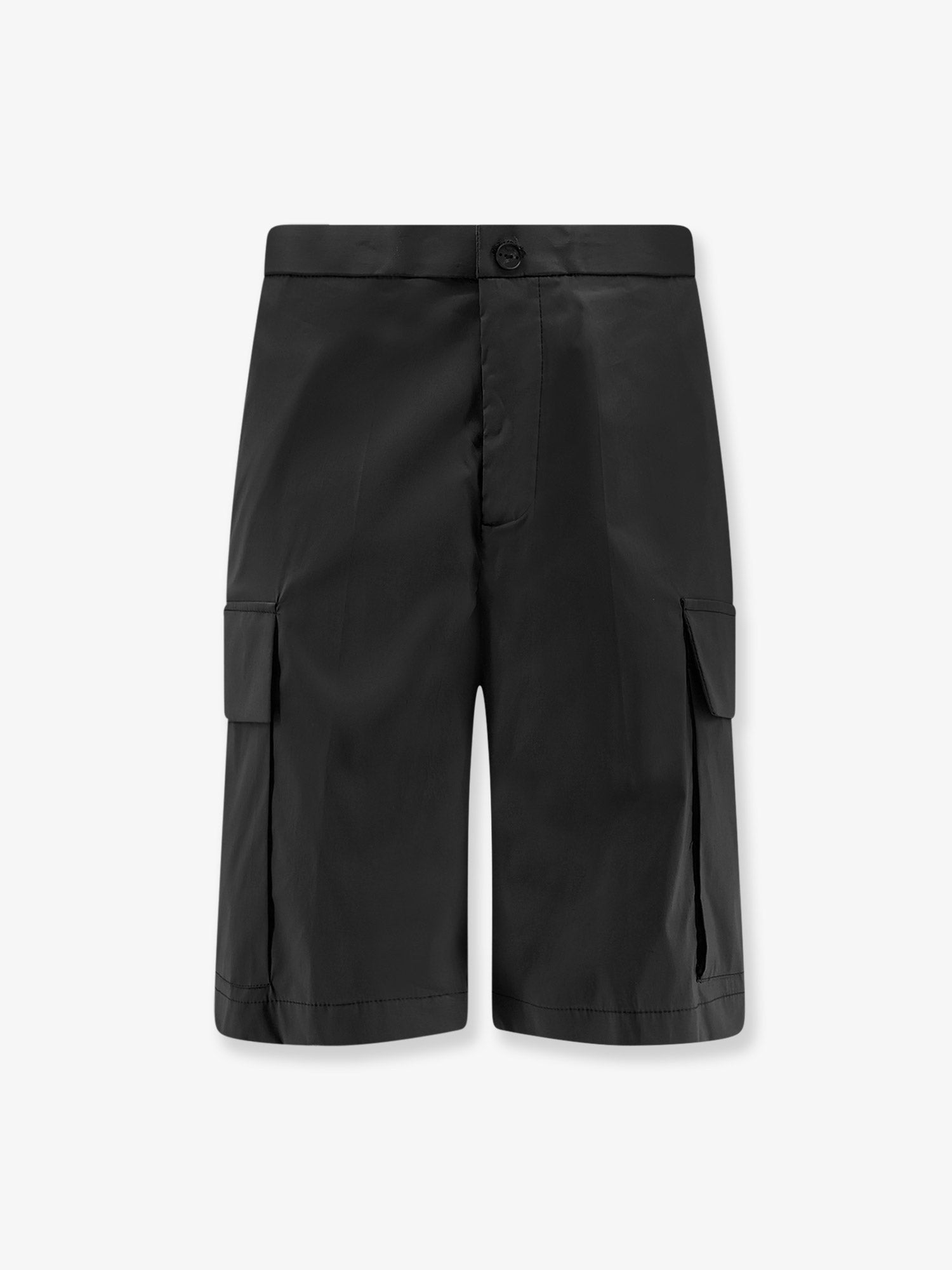 Hevò Men's Cotton Blend Cargo Bermuda Shorts Black