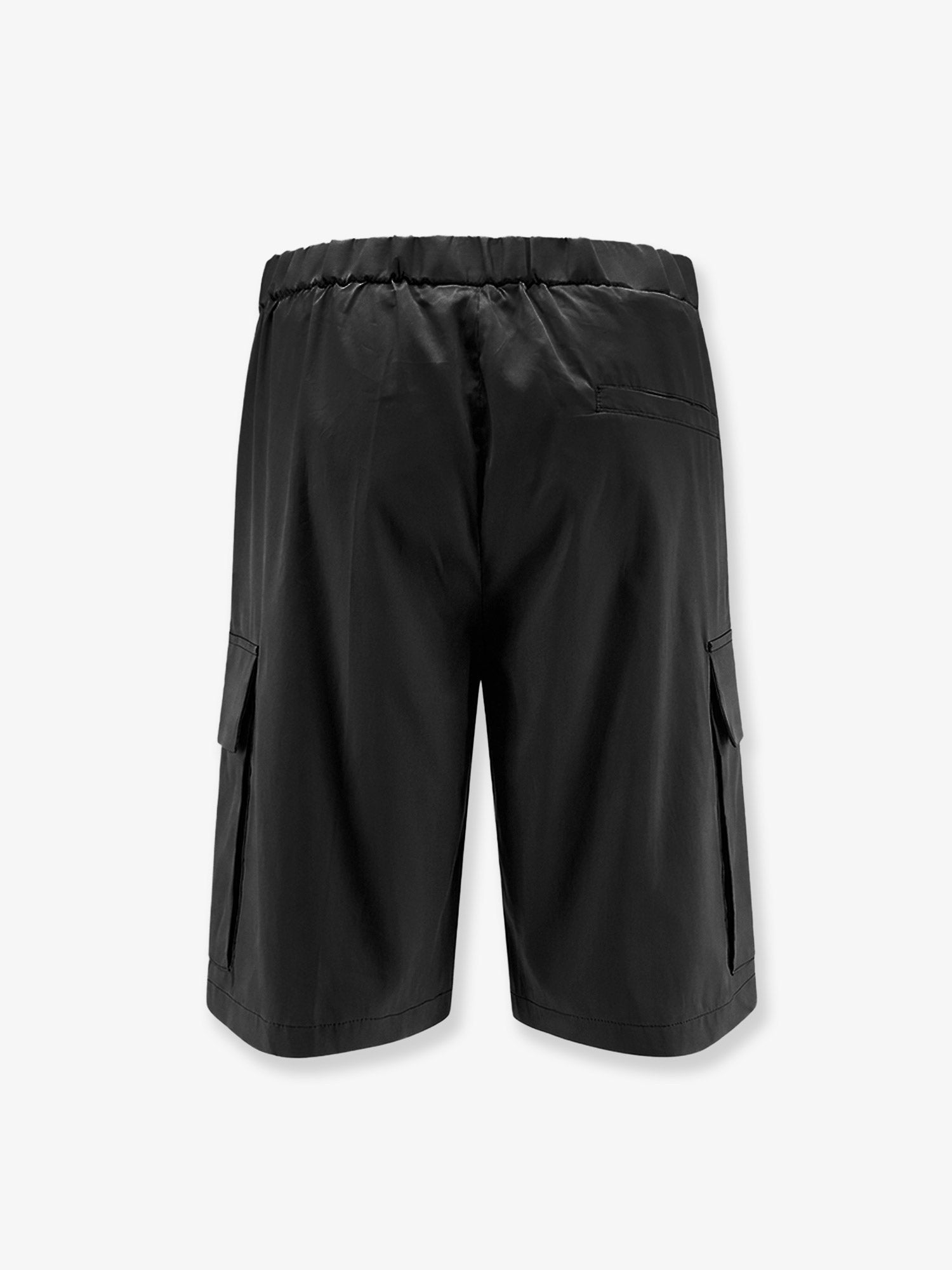 Hevò Men's Cotton Blend Cargo Bermuda Shorts Black