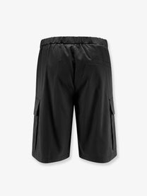 Hevò Men's Cotton Blend Cargo Bermuda Shorts Black