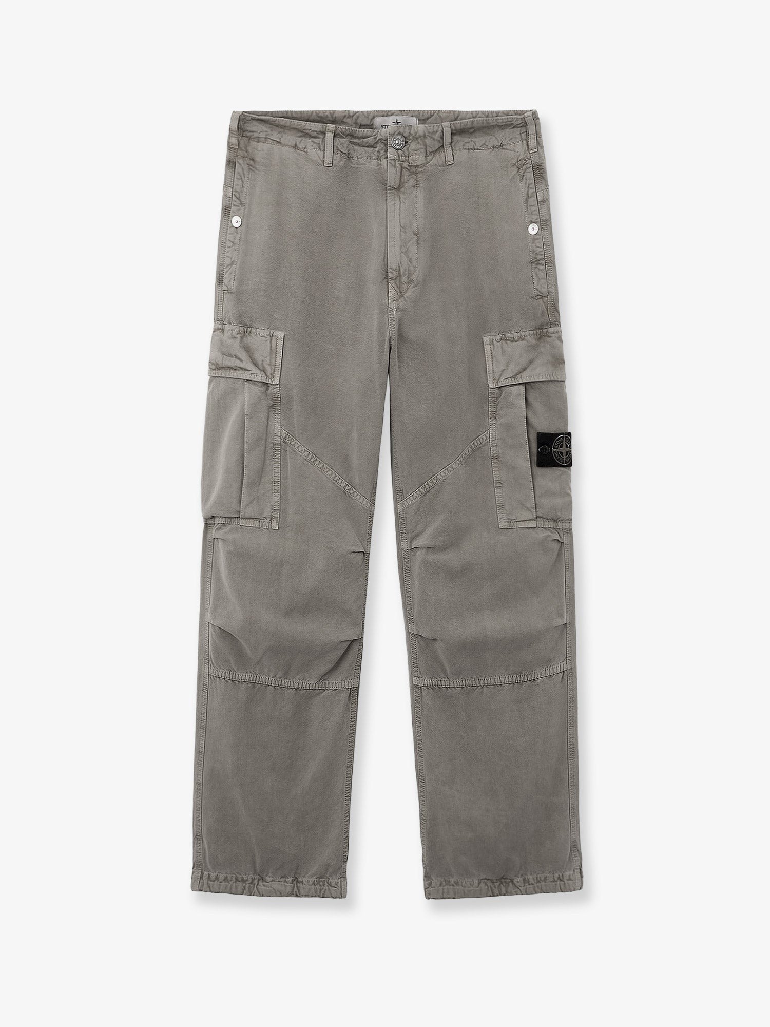 Stone Island Men's Cotton Blend Cargo Pants Grey