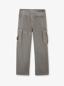 Stone Island Men's Cotton Blend Cargo Pants Grey