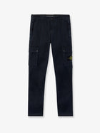 Stone Island Men's Cotton Blend Cargo Trousers Blue