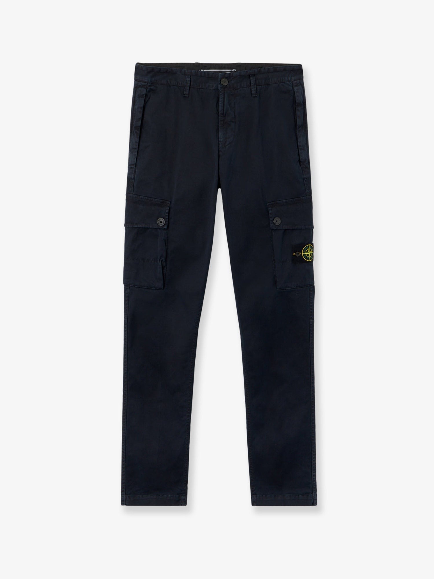 Stone Island Men's Cotton Blend Cargo Trousers Blue
