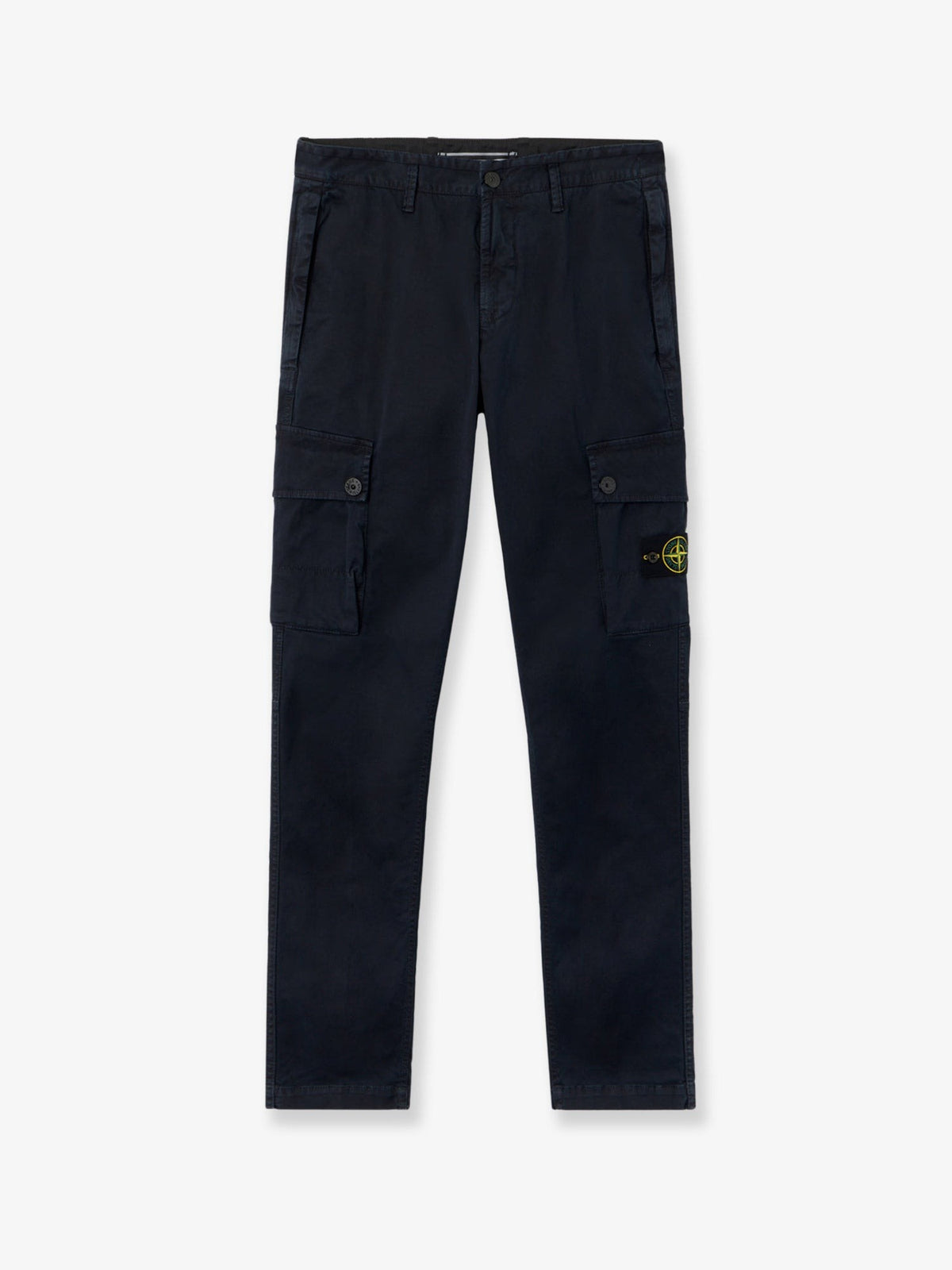 Stone Island Men's Cotton Blend Cargo Trousers Blue