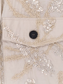 Brunello Cucinelli Women's Cotton Blend Jacket Beige