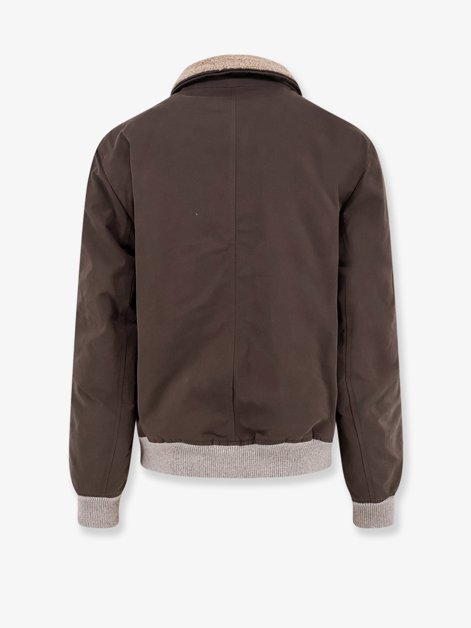 Brunello Cucinelli Men's Cotton Blend Jacket Brown