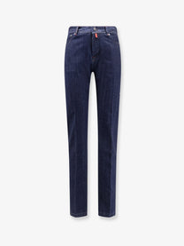Kiton Men's Cotton Blend Jeans Blue