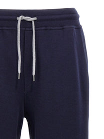 Brunello Cucinelli Cotton Blend Joggers Blue