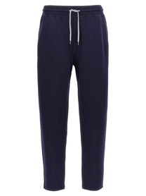 Brunello Cucinelli Cotton Blend Joggers Blue