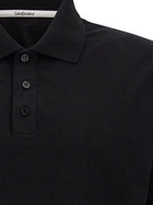 Saint Laurent Men's Cotton Blend Polo Shirt Black, view 5