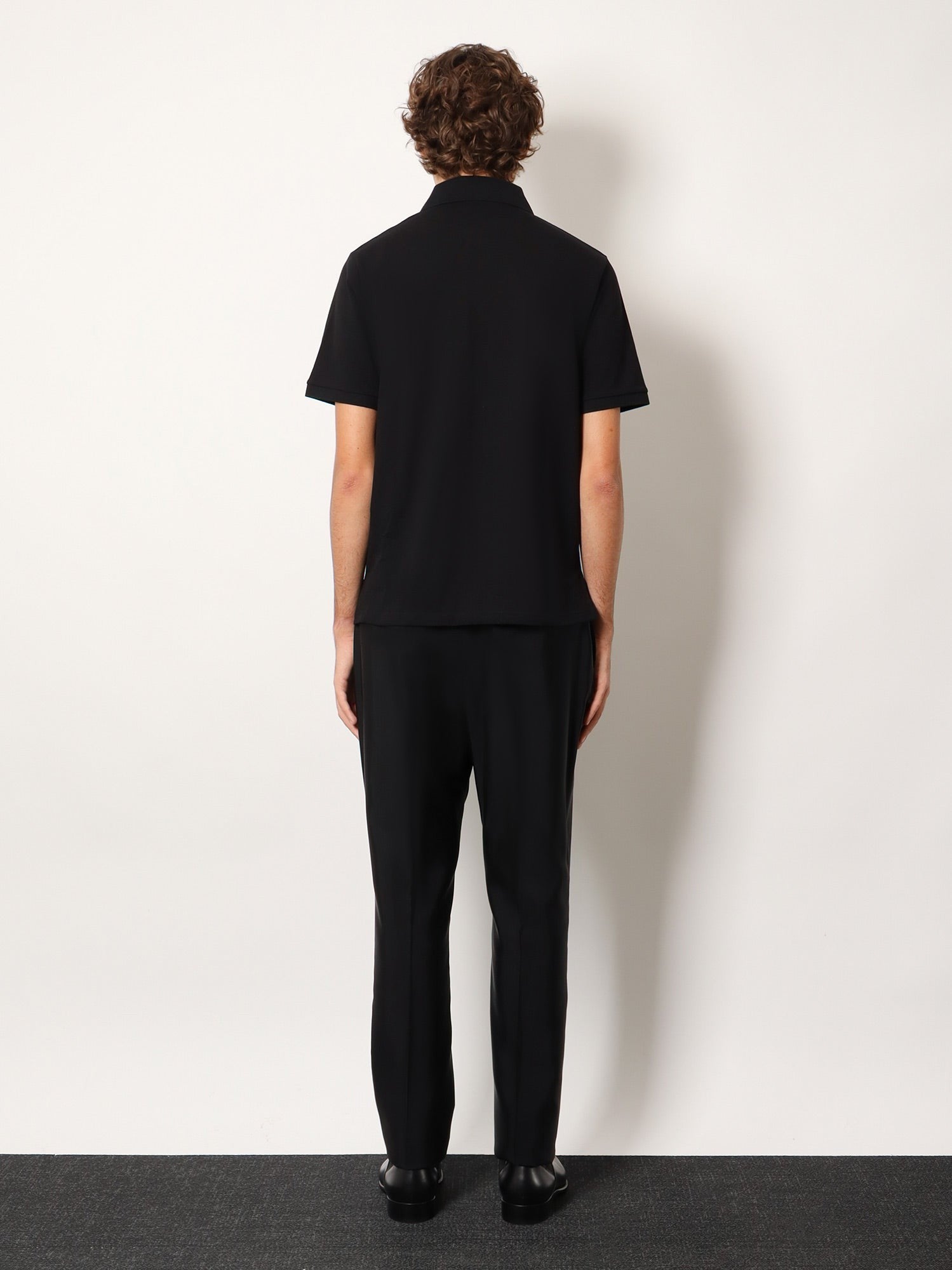 Saint Laurent Men's Cotton Blend Polo Shirt Black