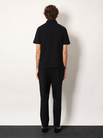 Saint Laurent Men's Cotton Blend Polo Shirt Black