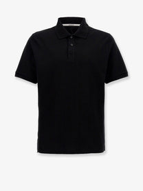 Saint Laurent Men's Cotton Blend Polo Shirt Black