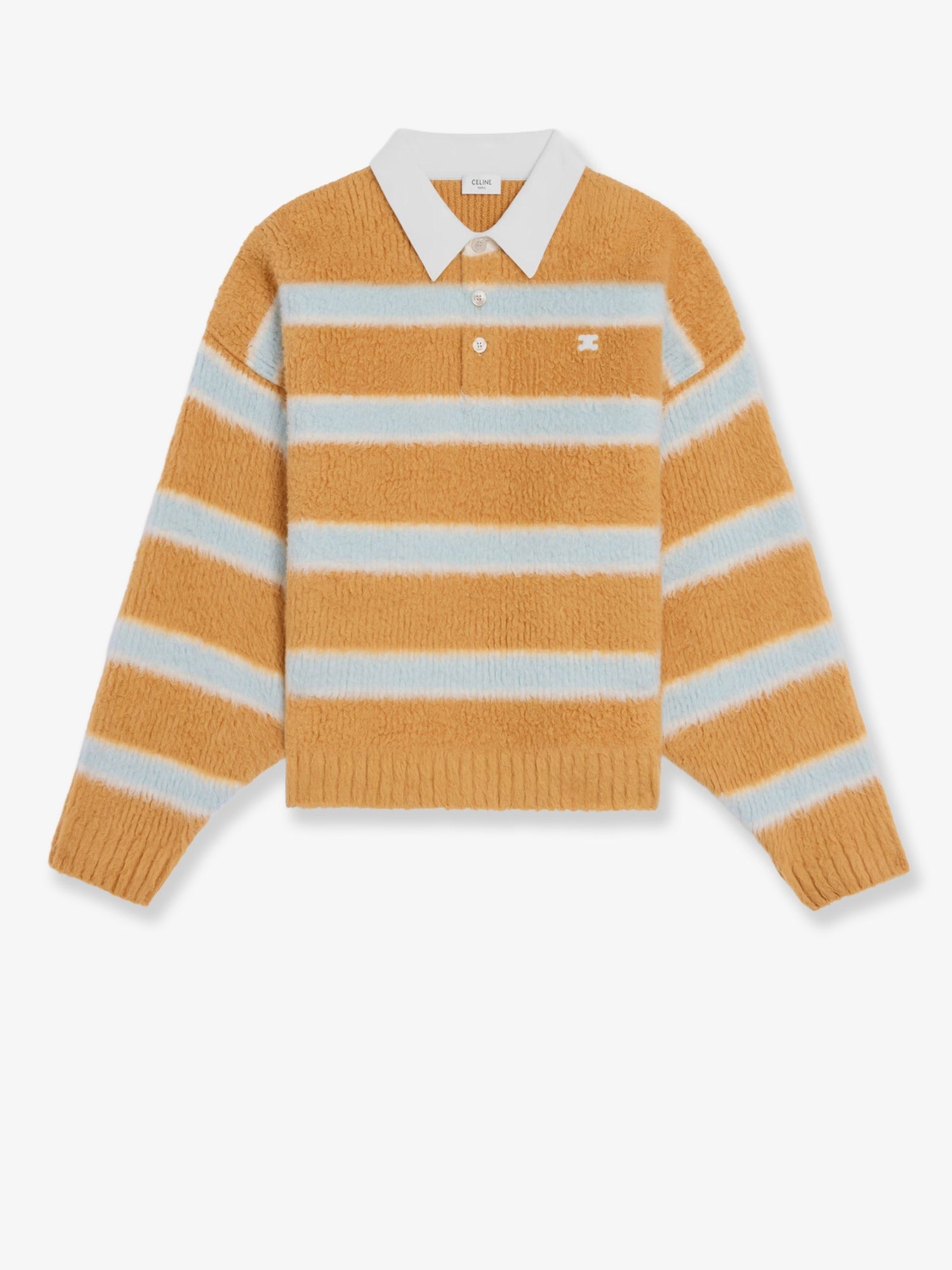 Celine Men's Cotton Blend Polo Shirt Yellow Celine