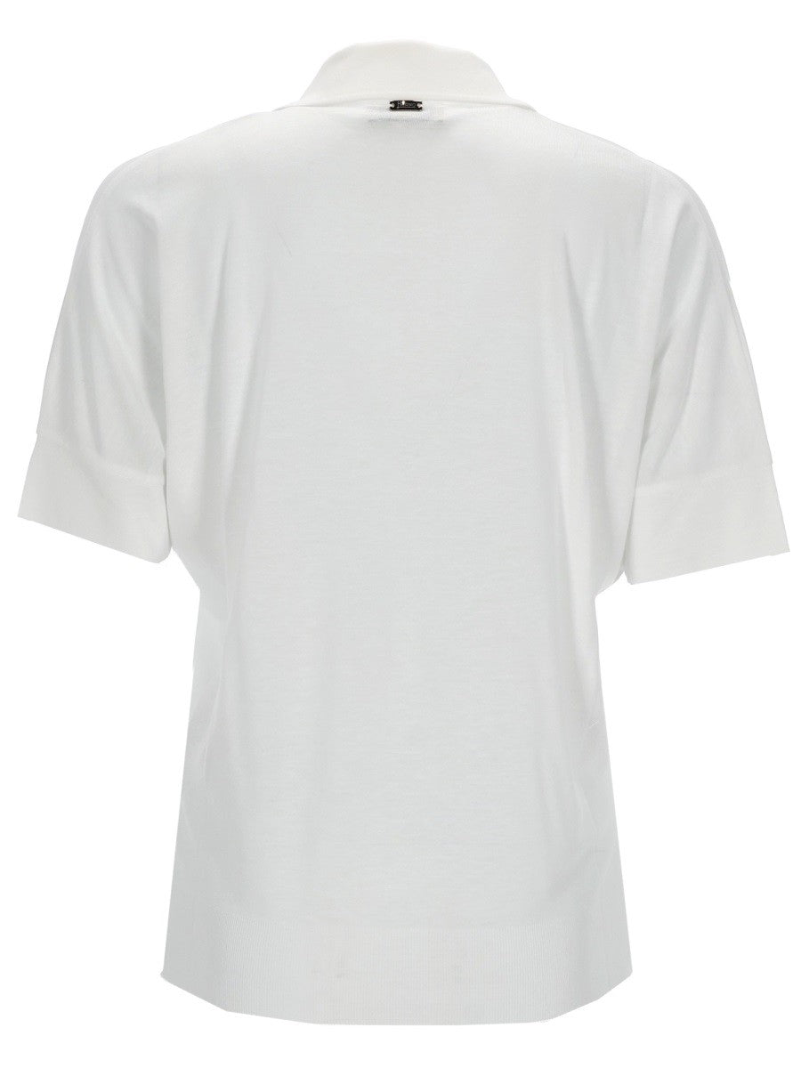 Herno Women's Cotton Blend Polo Shirt White