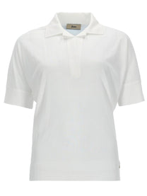 Herno Women's Cotton Blend Polo Shirt White