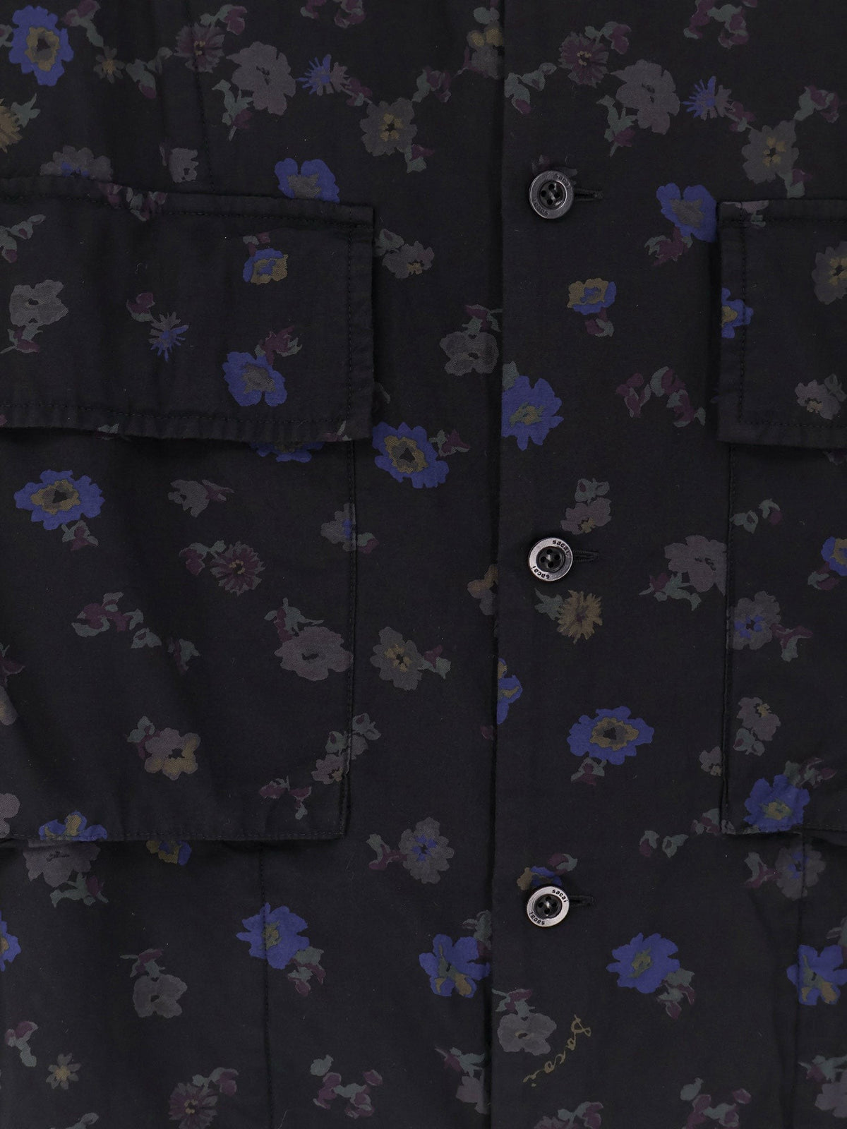 Sacai Men's Cotton Blend Shirt Black