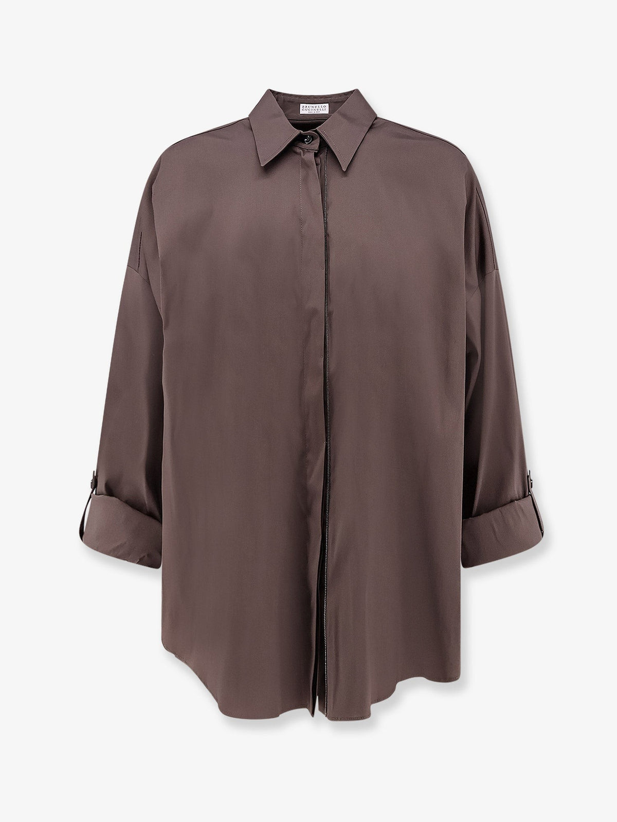 Brunello Cucinelli Women's Cotton Blend Shirt Brown