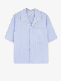 DUNST Men's Cotton Blend Shirt Blue