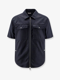 Moncler Men's Cotton Blend Shirt Blue