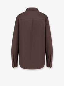 Brunello Cucinelli Women's Cotton Blend Shirt Brown