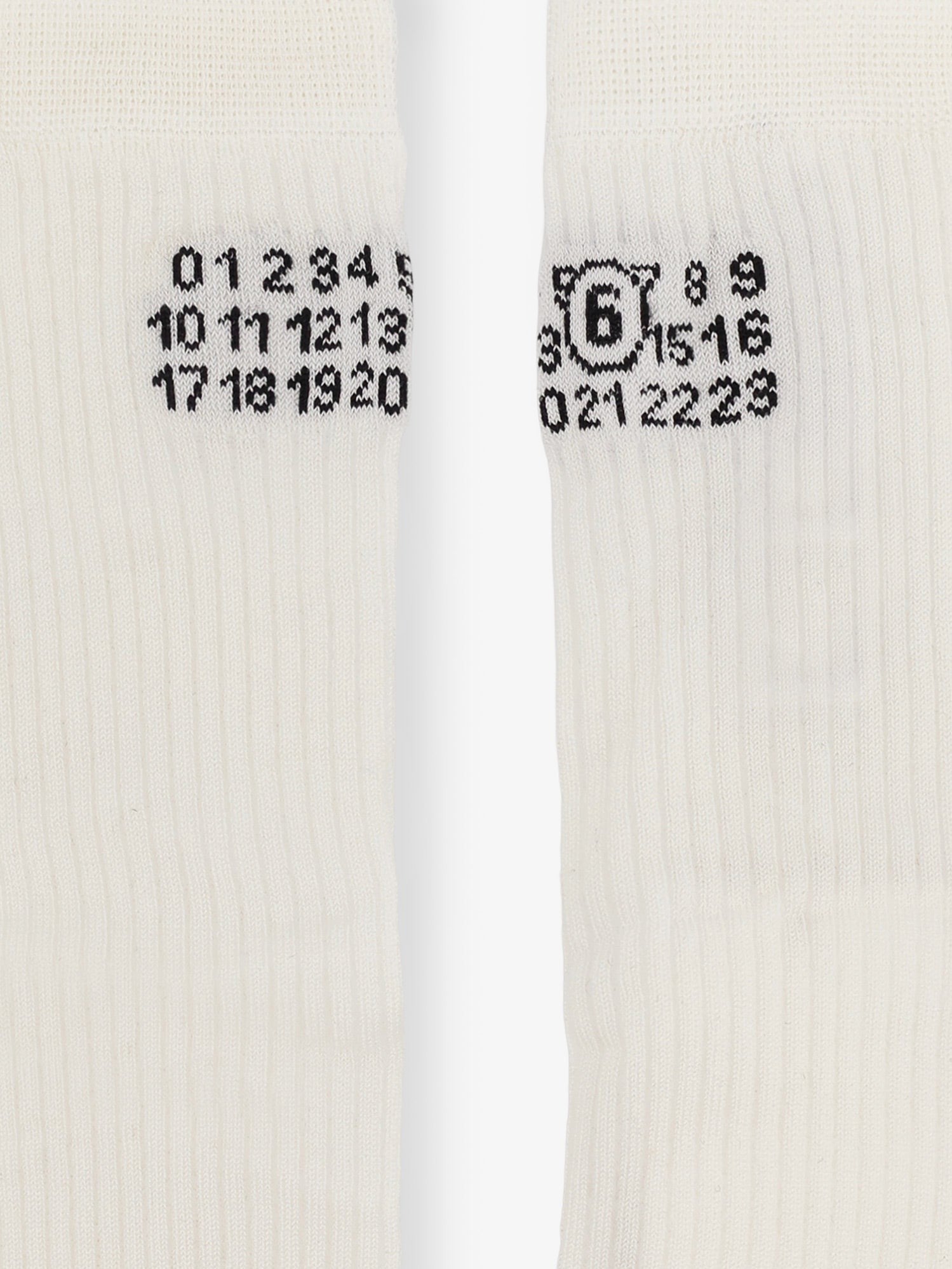 MM6 Maison Margiela Unisex Cotton Blend Socks White