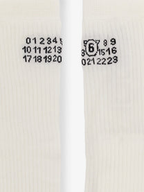 MM6 Maison Margiela Unisex Cotton Blend Socks White