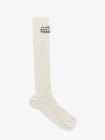 MM6 Maison Margiela Unisex Cotton Blend Socks White