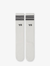 Y-3 Men's Cotton Blend Socks White