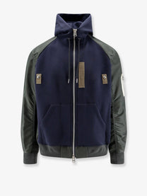 Sacai Men's Cotton Blend Sweatshirt Blue