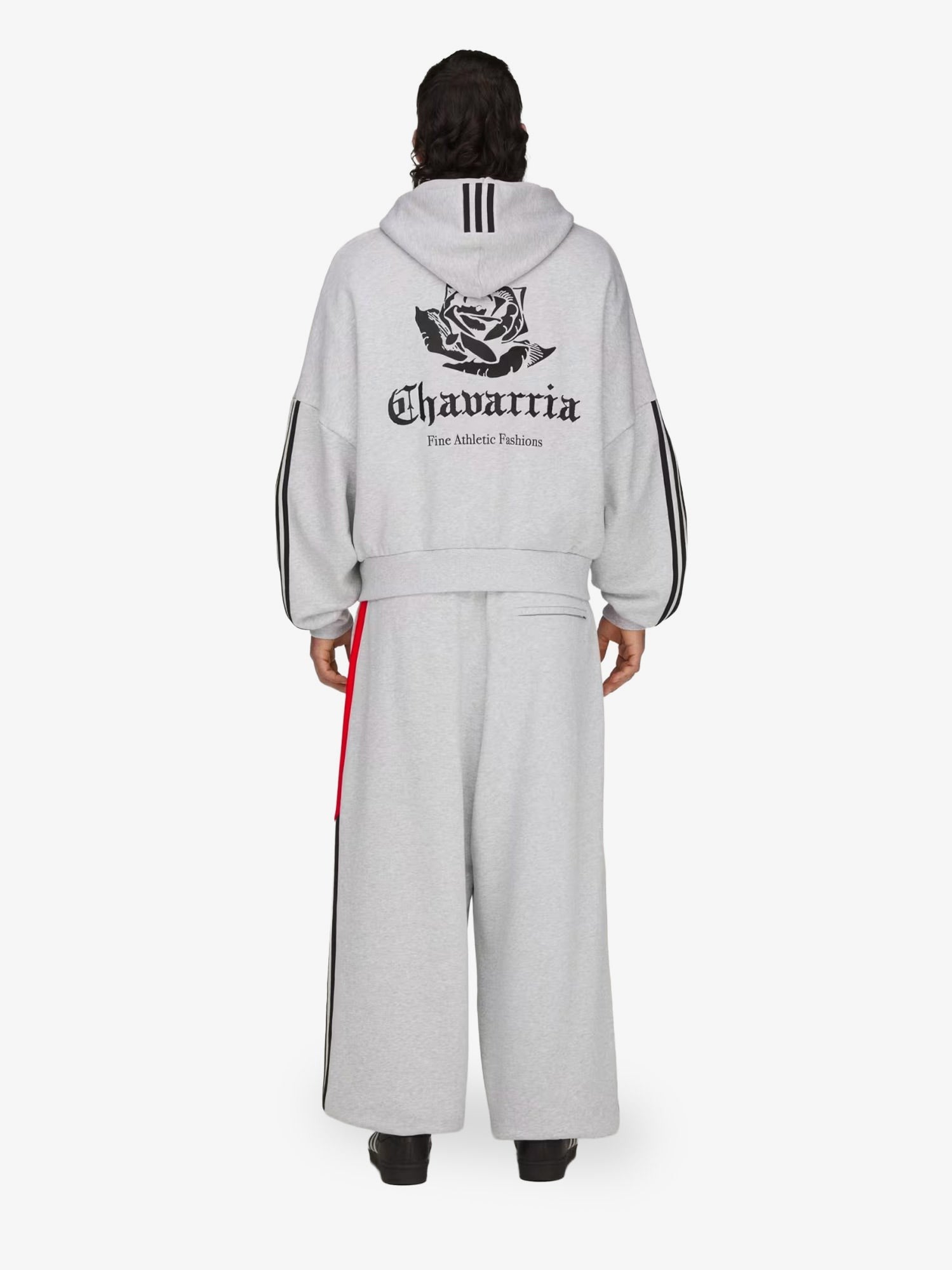 adidas Originals x Willy Chavarria Men's Cotton Blend Sweatshirt Grey