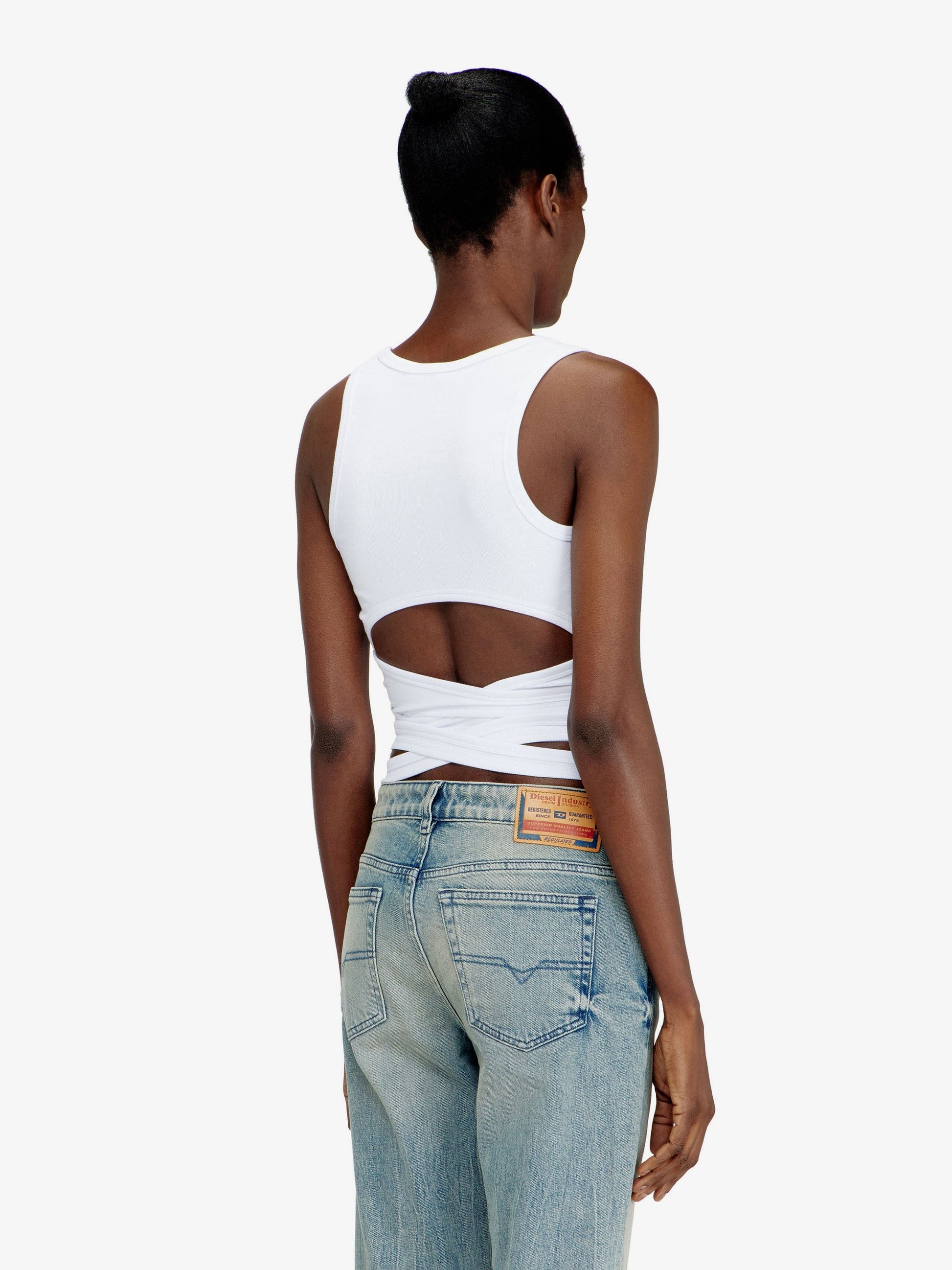 Diesel Women's Cotton Blend Tank Top White