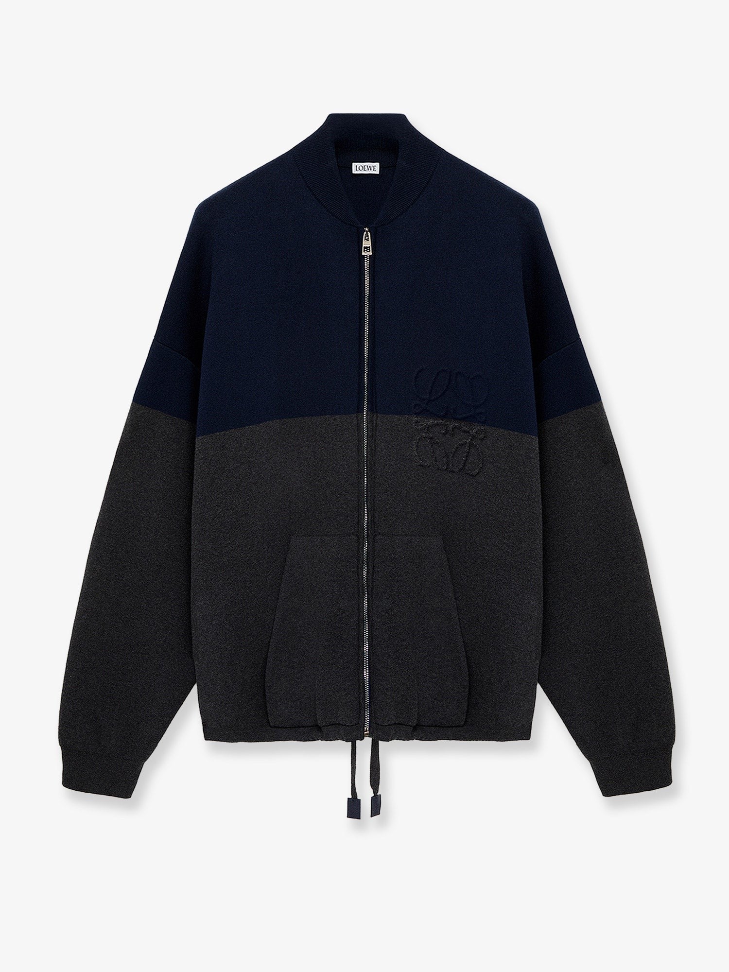 Loewe Men's Cotton Blend Zip up Cardigan Blue