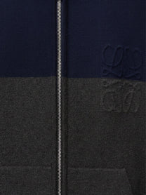 Loewe Men's Cotton Blend Zip up Cardigan Blue