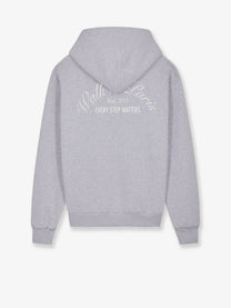 Walk In Paris Men's Cotton Blend Zip up Hoodie Grey